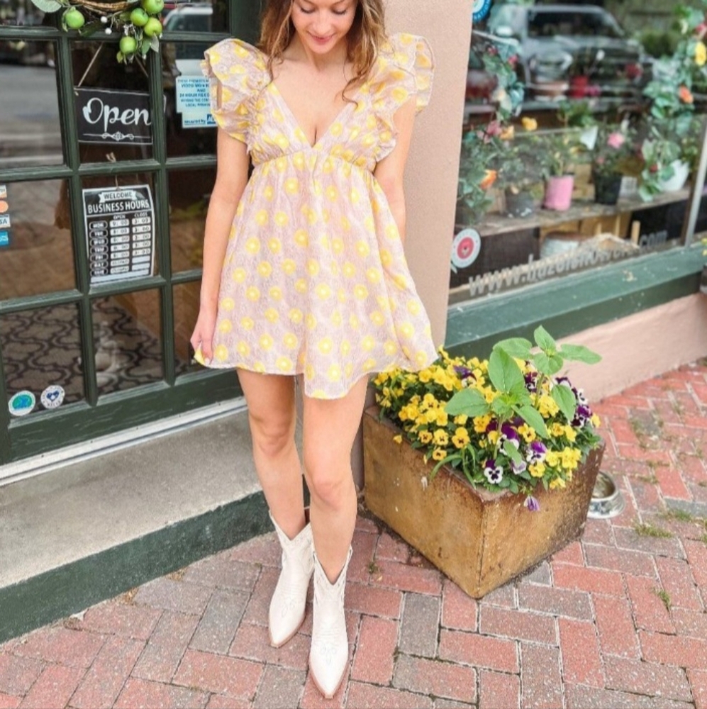 Buddy Love Penny Ruffle Mini Babydoll Dress Size Small NEW NWT Coquette